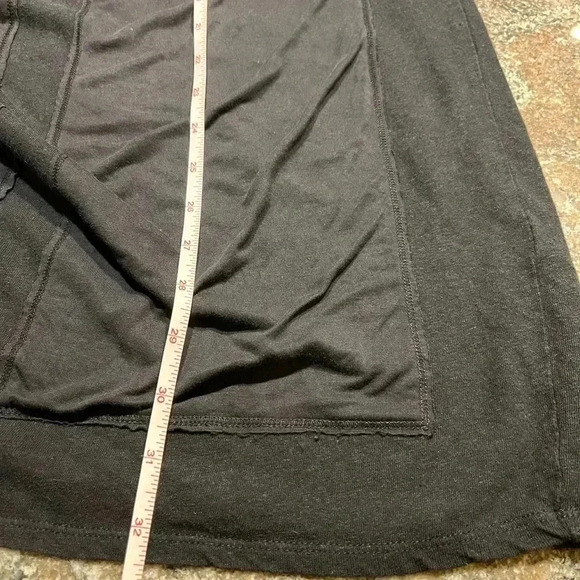 EUC Sundance Lagenlook Black Shirt Dress Shift Asymmetrical Linen Cotton Blend L - Picture 7 of 9